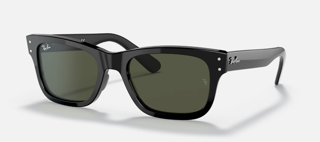 Ray-Ban Mr Burbank Black w Green, Size 55 (XL)
