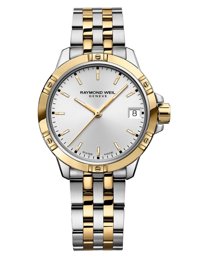 Raymond Weil Tango Classic Ladies Quartz Two-Tone White Dial Steel Date Watch with Indexes