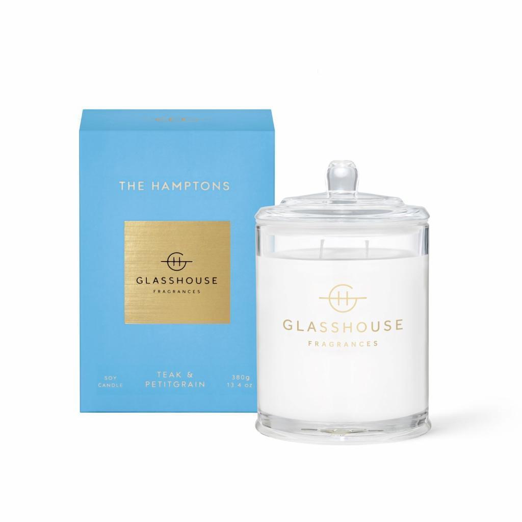Glasshouse Fragrances 380g The Hamptons (Teak & Petitgrain) Candle