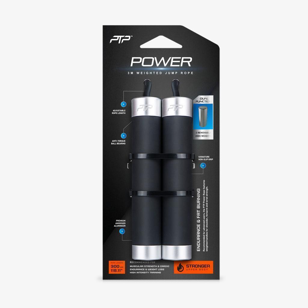 PTP POWER WEIGHTED JUMP ROPE BLACK
