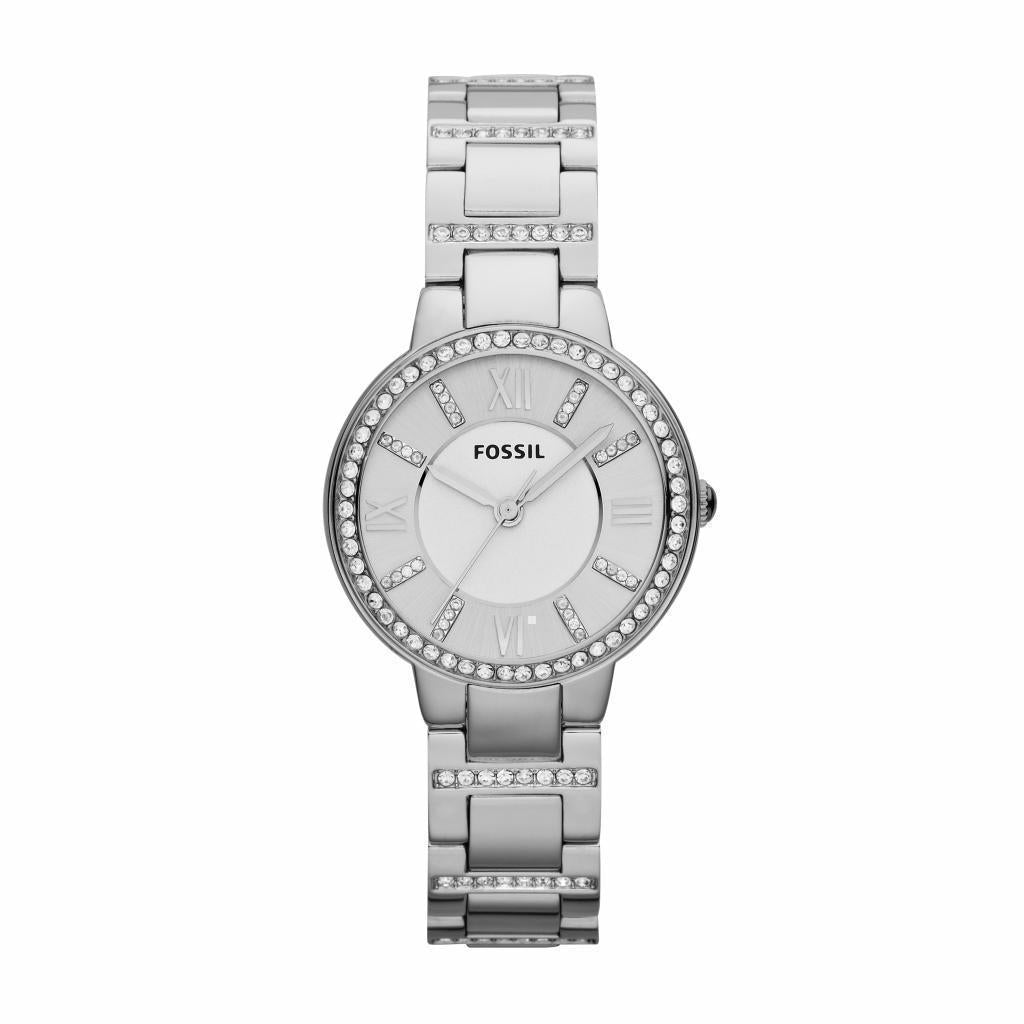 Fossil Ladies Virginia Glitz Stainless Steel Watch