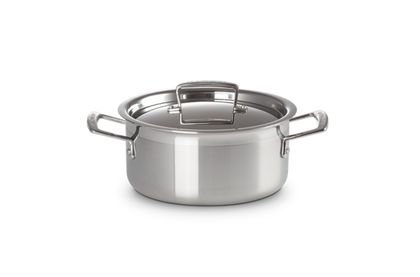 Le Creuset Signature 3-Ply Stainless Low Round Casserole 20cm