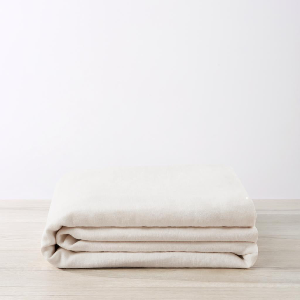 Cultiver Heavyweight Linen Bedcover Ivory