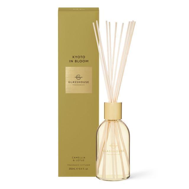 Glasshouse Fragrances 250ml Fragrance Diffuser Kyoto in Bloom (Camellia & Lotus)
