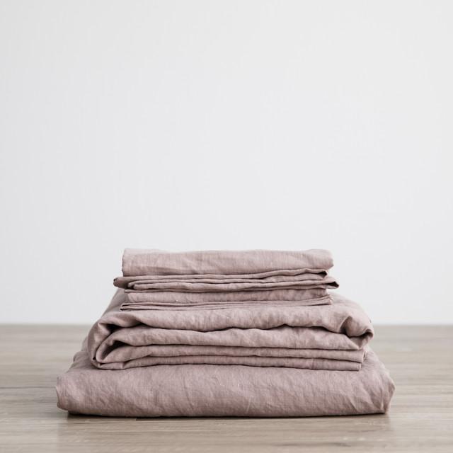 Cultiver Linen Sheet Set with Pillowcases King DuskDusk