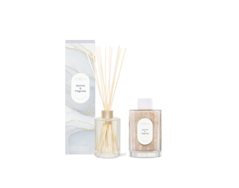 Circa 250ml Diffuser + Soothing Bath Sal TS 265g Jasmine & Magnolia SAP-FCD250JASMM - SAP-FCB265JASMM-24