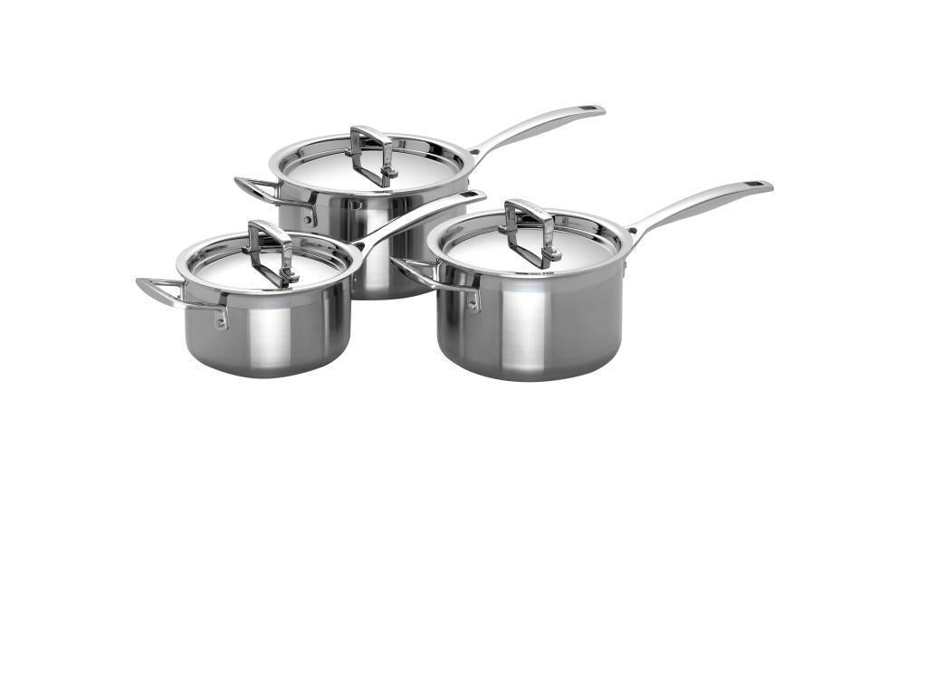 Le Creuset Classic 3-ply Stainless Steel 3pc Saucepan Set