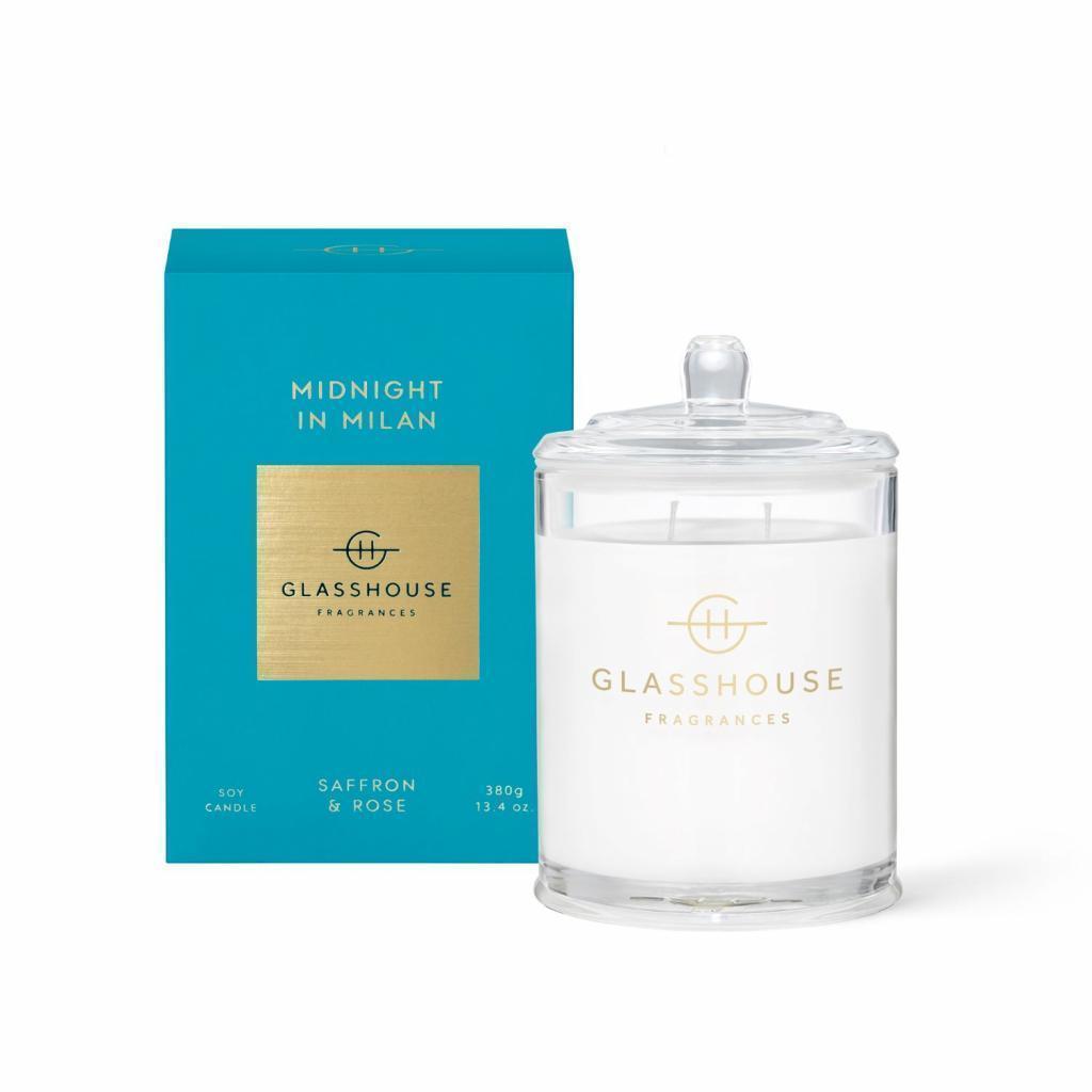 Glasshouse Fragrances 380g Midnight In Milan (Saffron & Rose) Candle