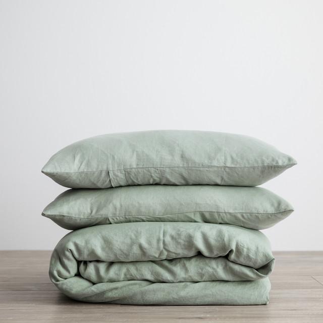 Cultiver Linen Duvet set King SageSage