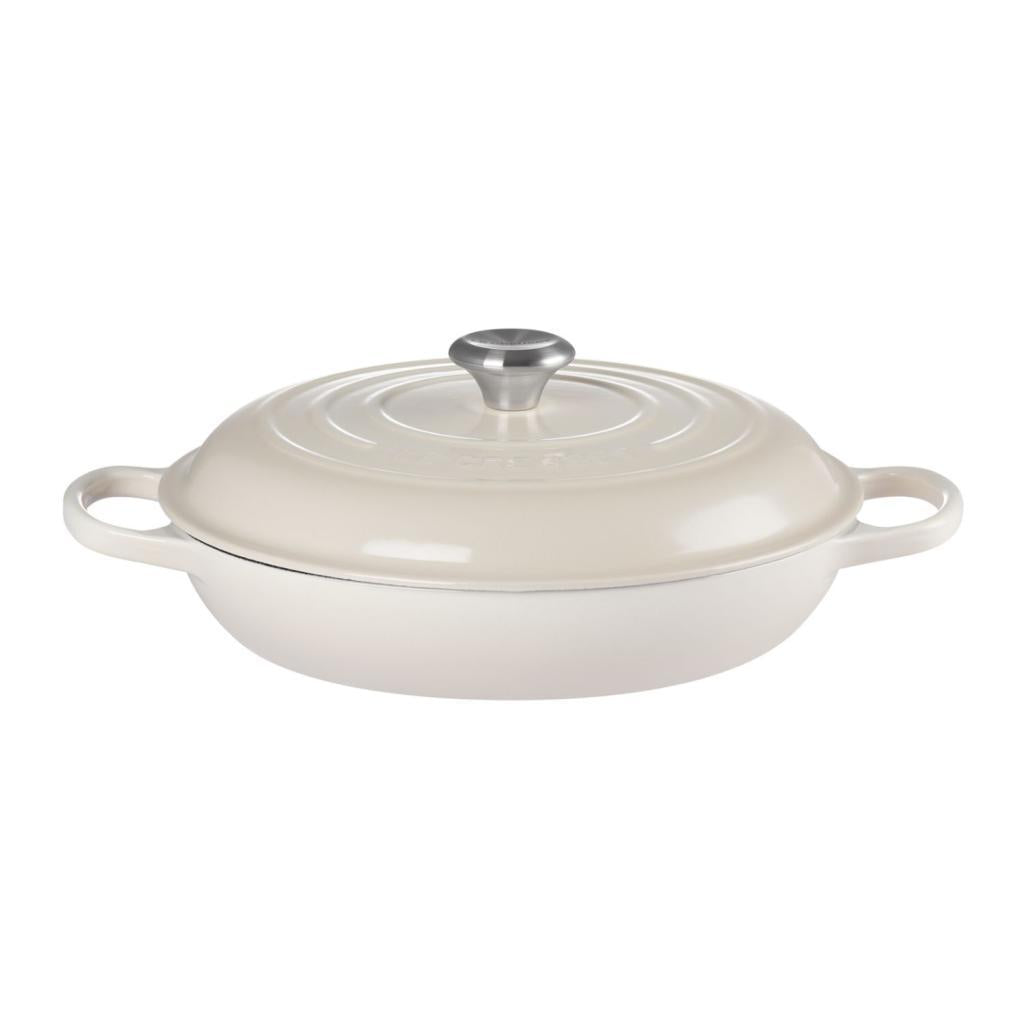 Le Creuset Cast Iron Shallow Casserole 30cm - Meringue