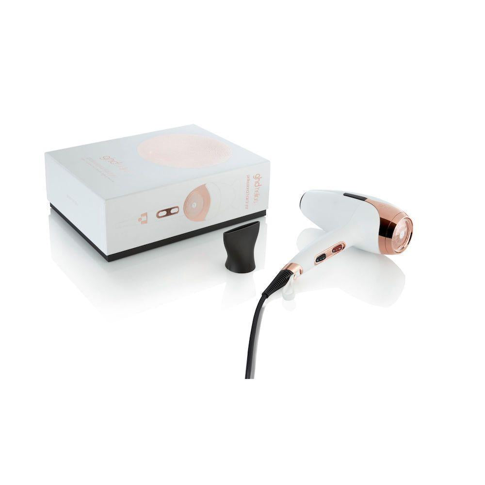 ghd Helios Professional hairdryer white + GWP (Bodyguard Heat Protector 120ml)