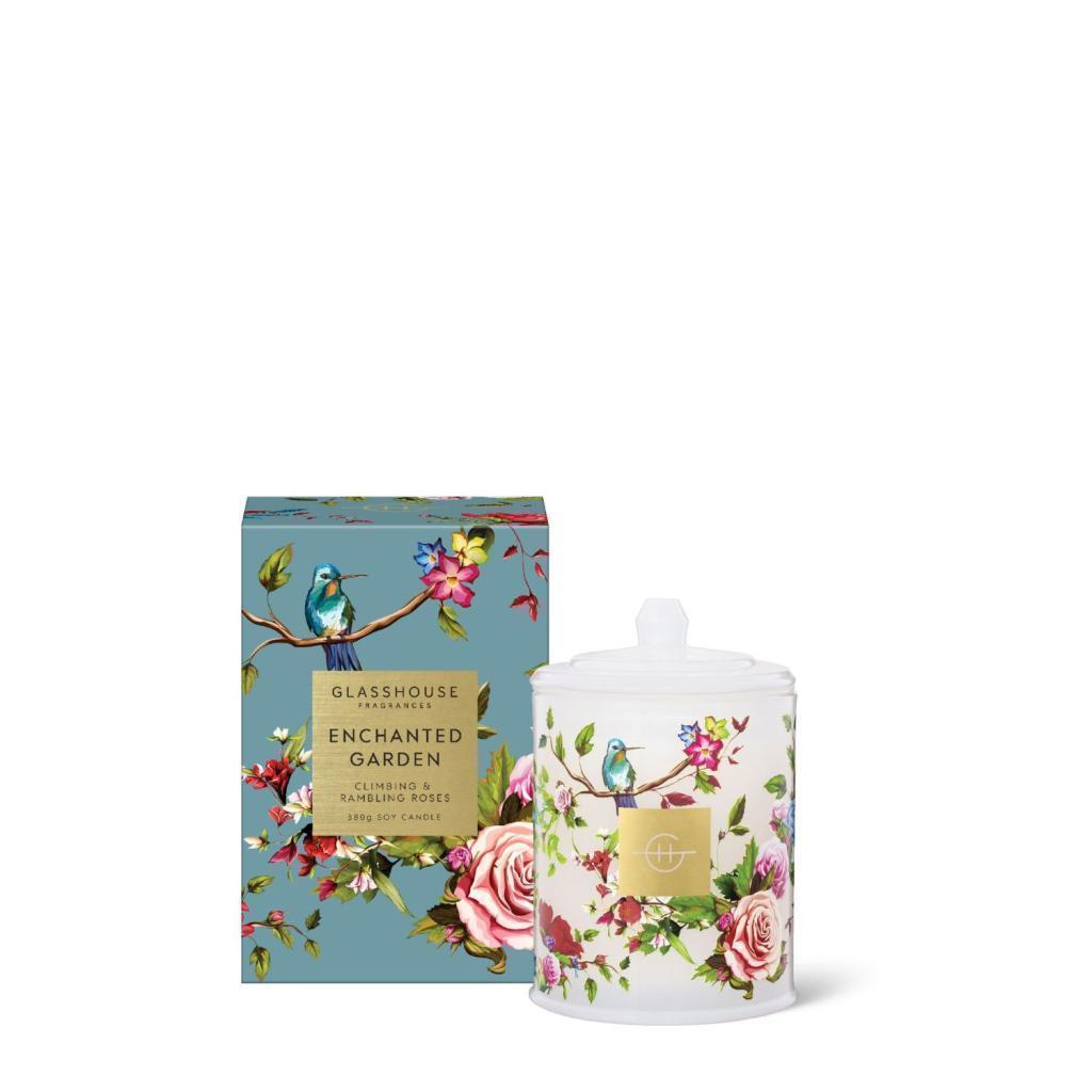 Glasshouse Enchanted Garden Climbing & Rambling Roses 380g Soy Candle