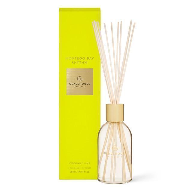 Glasshouse Fragrances 250ml Fragrance Diffuser Montego Bay Rythm (Coconut & Lime)