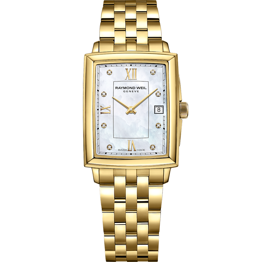 Raymond Weil Toccata Ladies Gold Diamond Quartz Watch - 22.6 x 28.1 mm