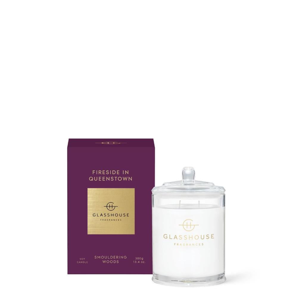 Glasshouse Fireside In Queenstown Smouldering Woods & Cinnamon 380g Soy Candle