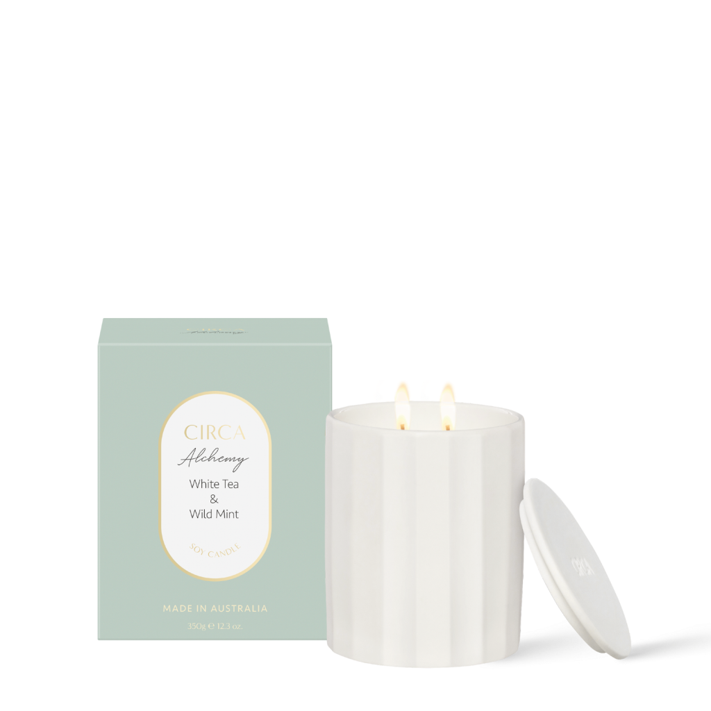 Circa White Tea & Wild Mint 350g Ceramic Candle