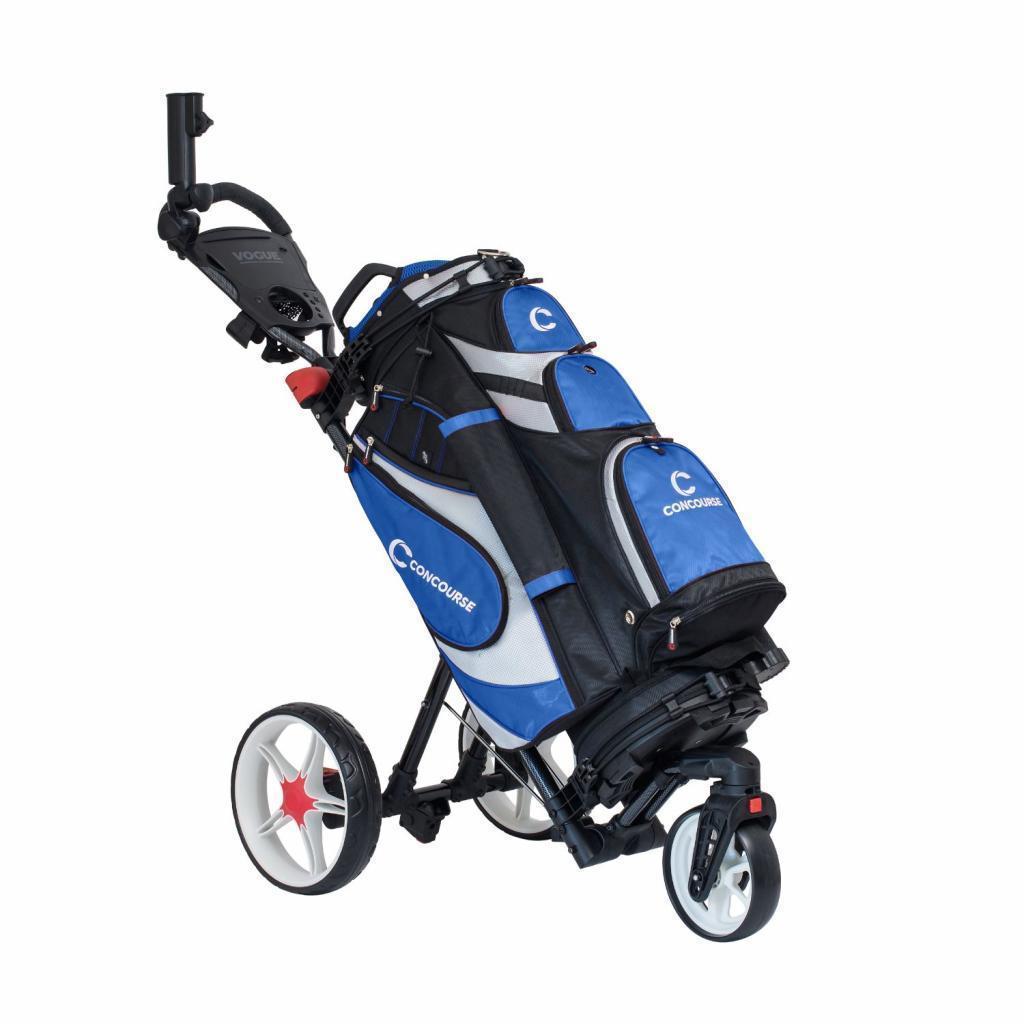 Concourse Vogue Push Buggy Combo - Black/Blue Golf Bag