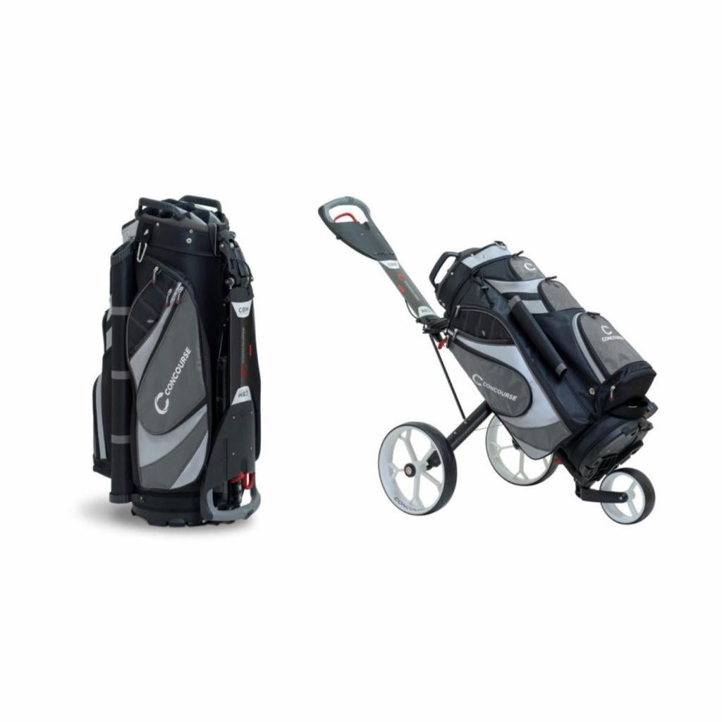 Concourse CBM3 Bag & Buggy Combo - Black & Silver