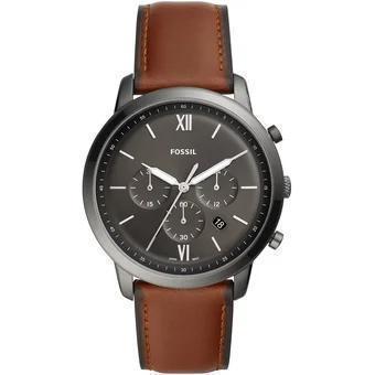 Fossil Mens Neutra Chrono Amber Leather Strap Watch