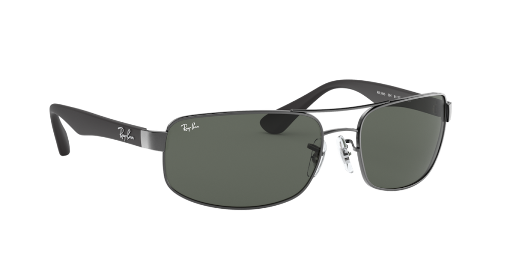 Ray-Ban Gunmental w Green, Size 61 (M)