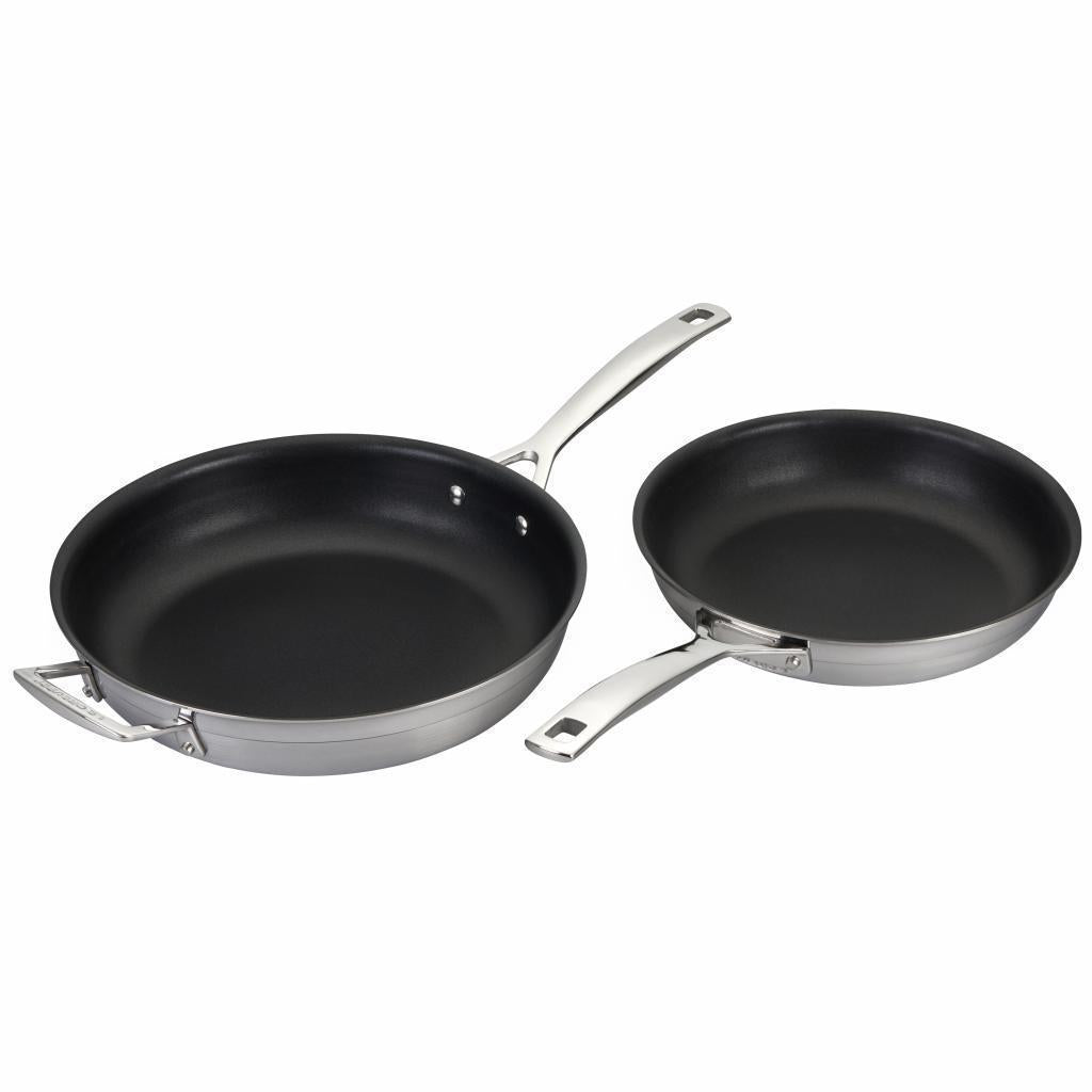 Le Creuset Classic 3-Ply Stainless Steel 2pc N/Stk Frypan Set (24&28)