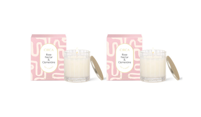 Circa Rose Nectar & Clementine Mini Soy Candle 60g Set x 2