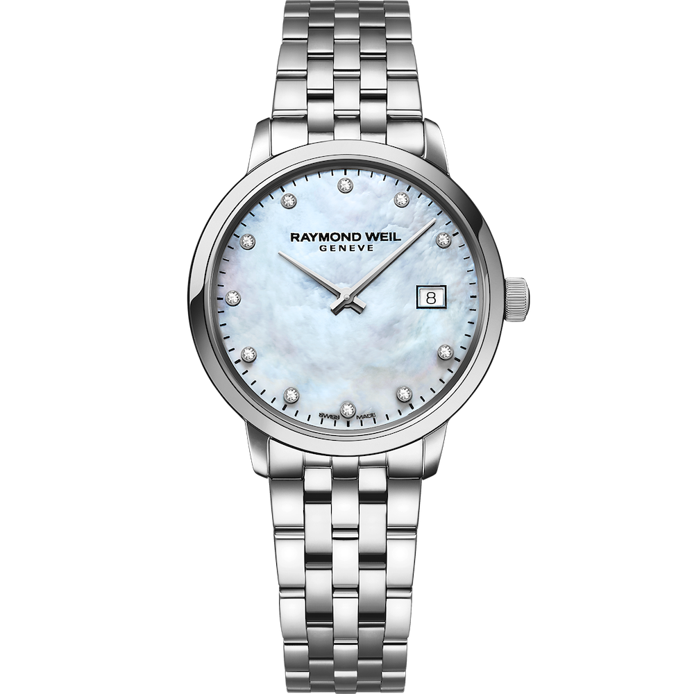 Raymond Weil Toccata Ladies White Mother-of-Pearl Diamond Quartz Watch - 29mm