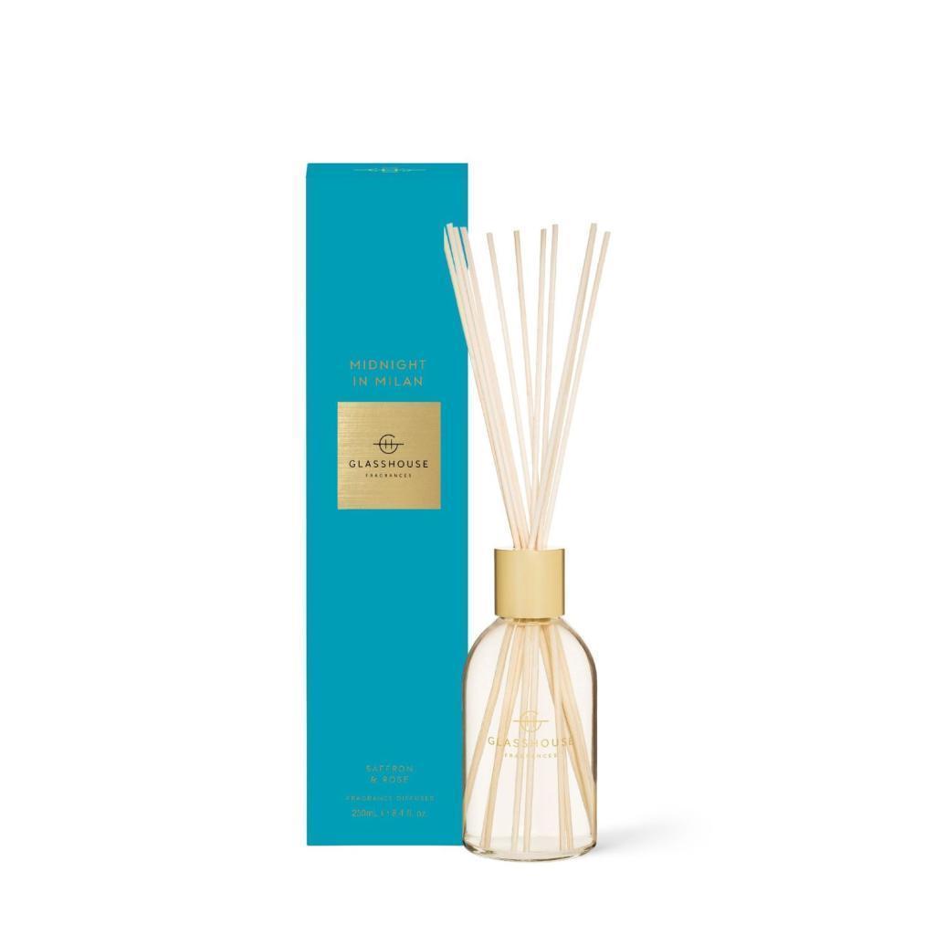 Glasshouse Midnight In Milan 250ml Saffron & Rose Fragrance Diffuser