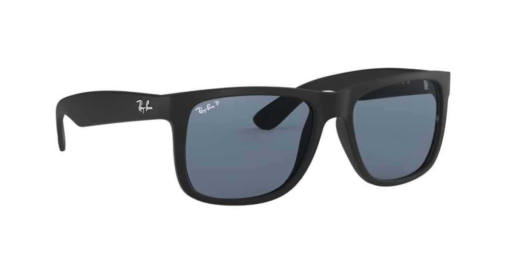 Ray-Ban Justin Black w Dark Blue Polar, Size 55 (S)