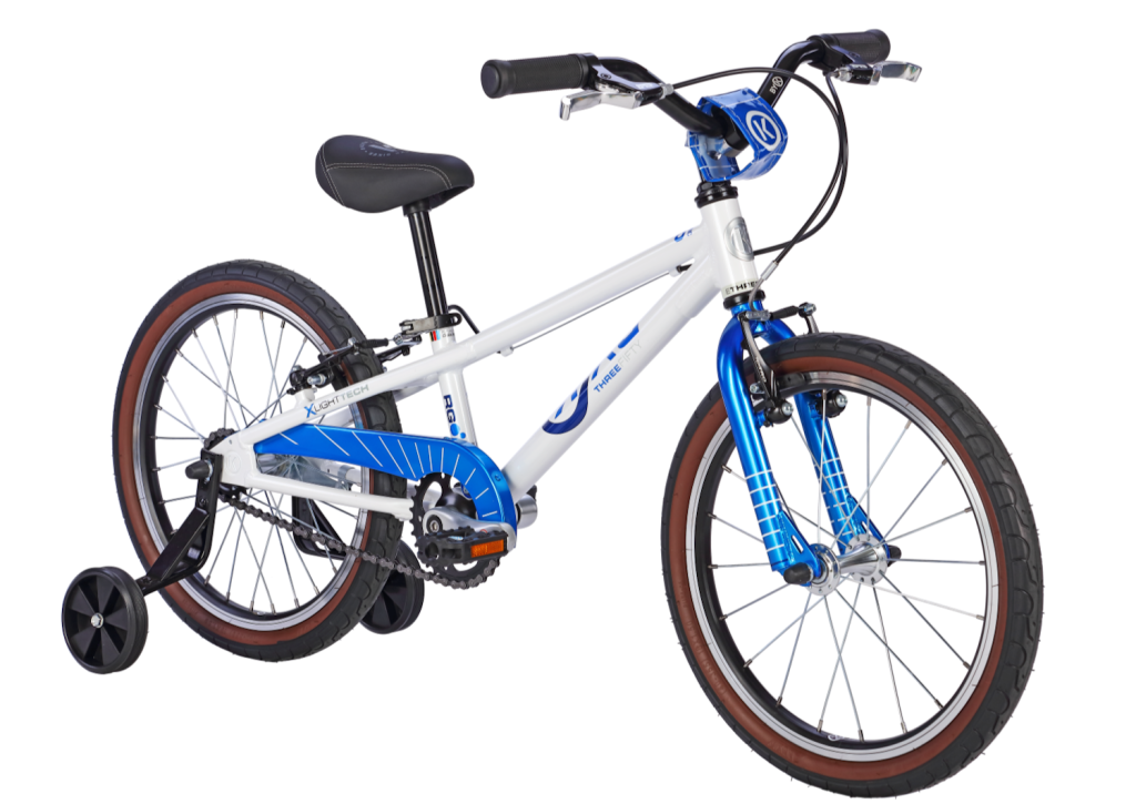 BYK E350 BB - Boys Bright Blue Bike - Age: 4 - 6 years White / Bright Blue