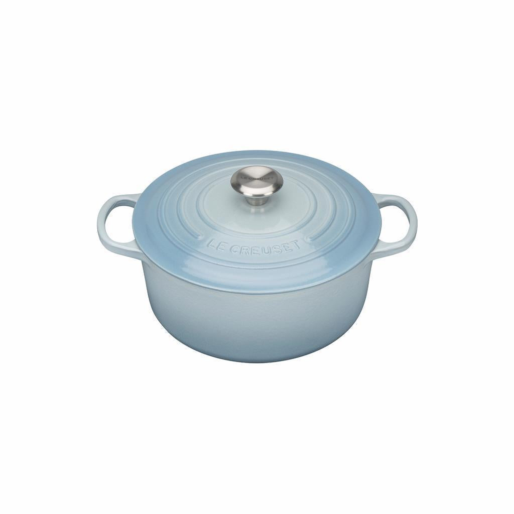 Le Creuset Cast Iron 24cm Round Casserole - Coastal Blue