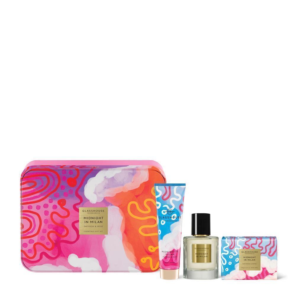 Glasshouse Midnight In Milan Saffron & Rose Essentials Gift Set