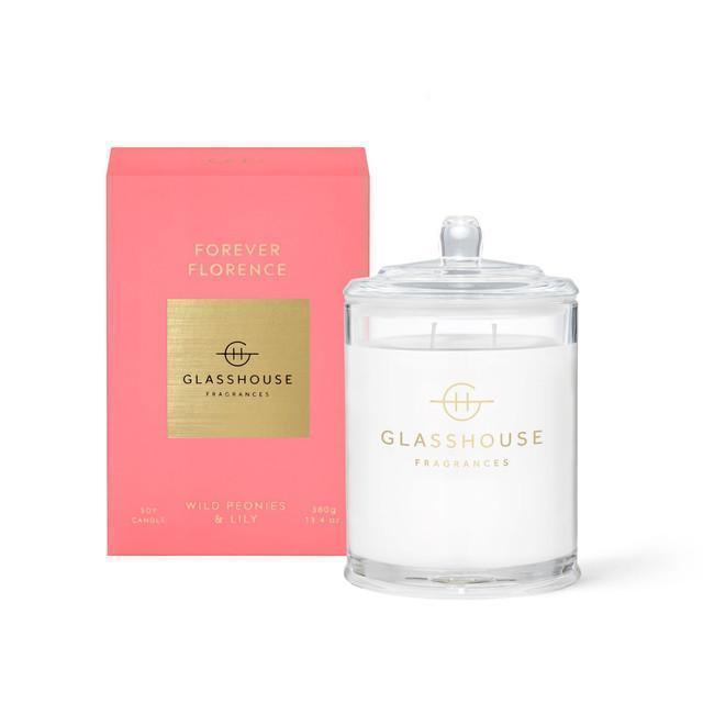 Glasshouse Fragrances 380g Forever Florence (Wild Peonies & Lily) Candle
