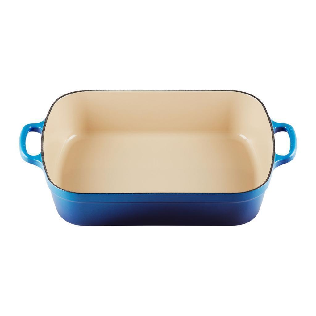 Le Creuset Cast Iron Roaster 33cm Azure 42.7 x 27.1 x 7.7cm