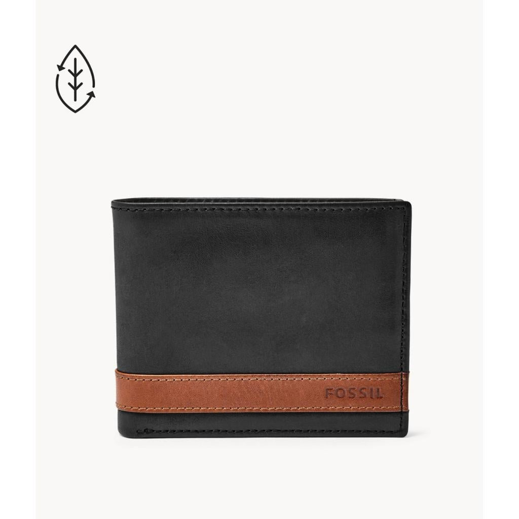 Fossil Men's Quinn Flip ID Bifold Black